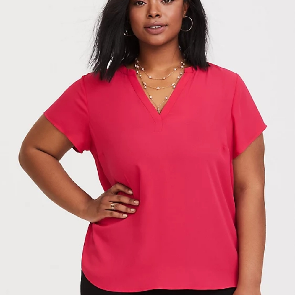 Torrid Short Sleeve Pullover Blouse